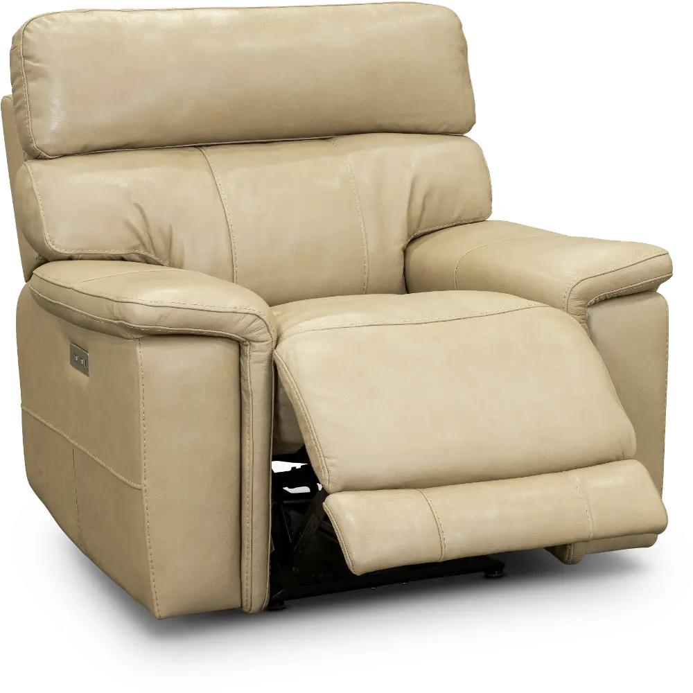 Integrity Putty Leather-Match Power Recliner-1