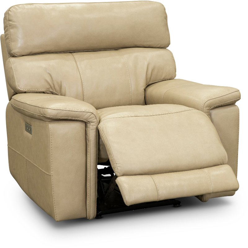 Putty Leather Match Recliner Integrity Rc Willey Putty Leather Match Recliner