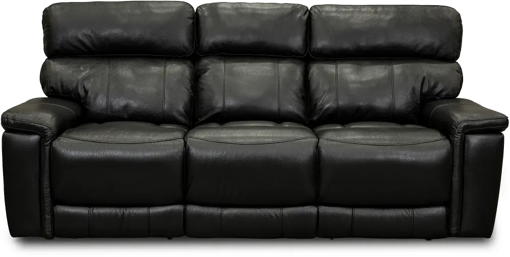 Integrity Onyx Black Leather-Match Power Reclining Sofa-1