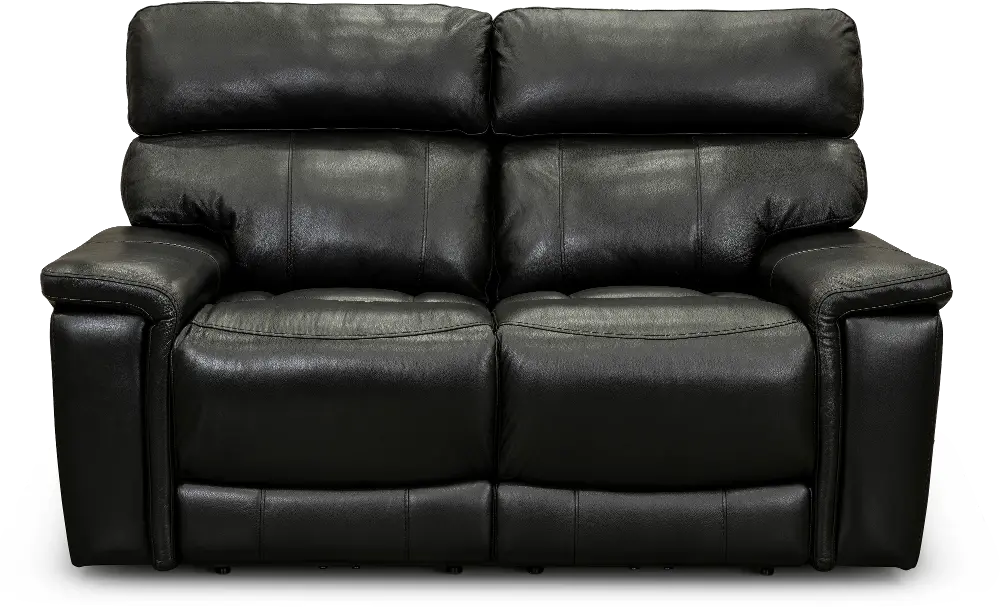 Integrity Onyx Leather-Match Power Reclining Loveseat-1