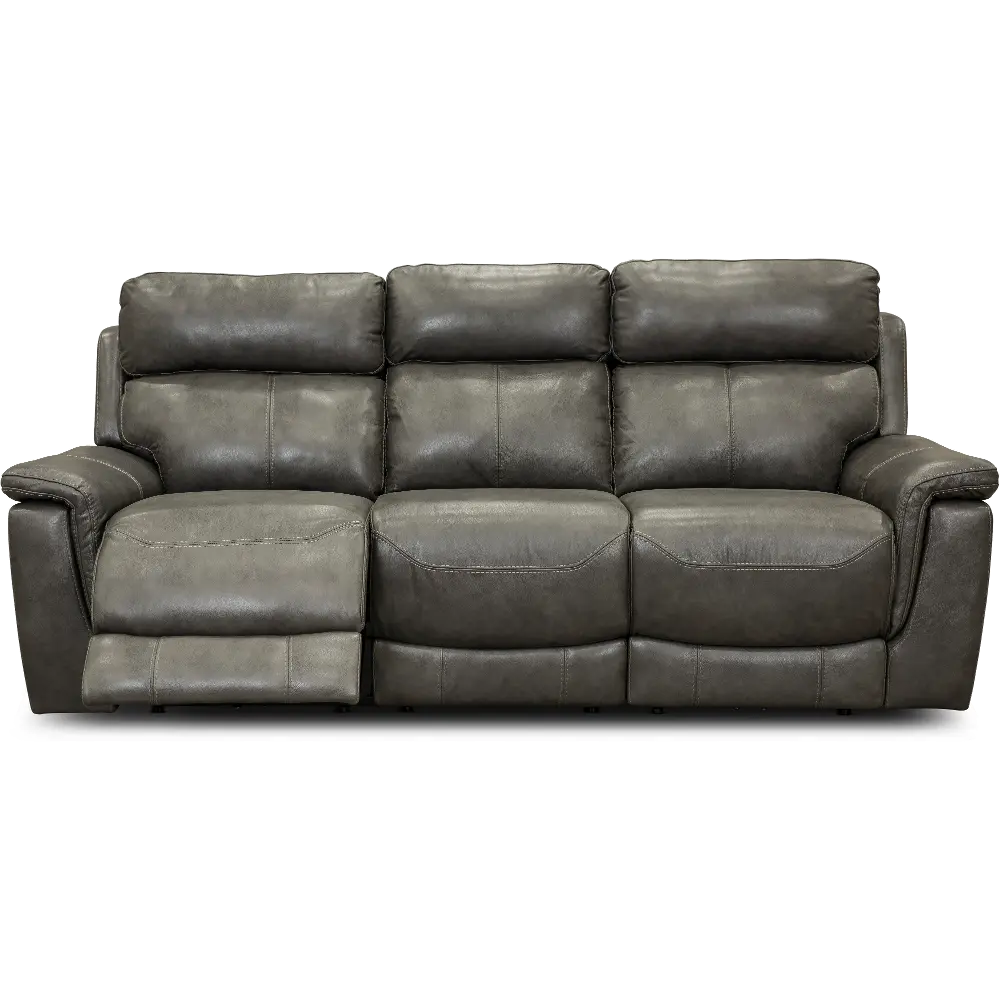 Integrity Graphite Gray Leather-Match Power Reclining Sofa-1