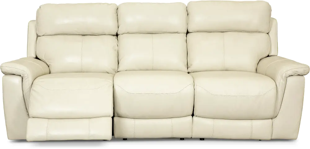 Integrity Pearl White Leather-Match Power Reclining Sofa-1