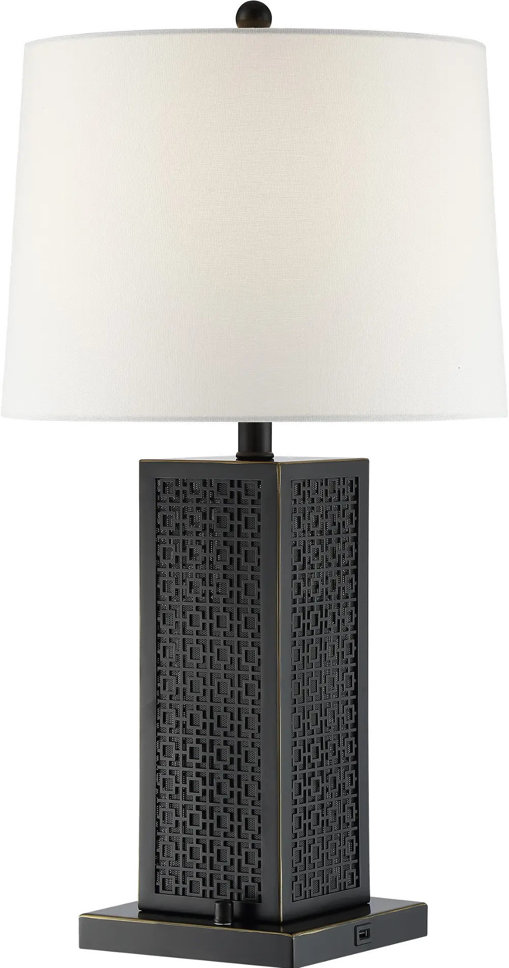 Charcoal Gray Wireless Speaker Table Lamp - Kenbridge-1