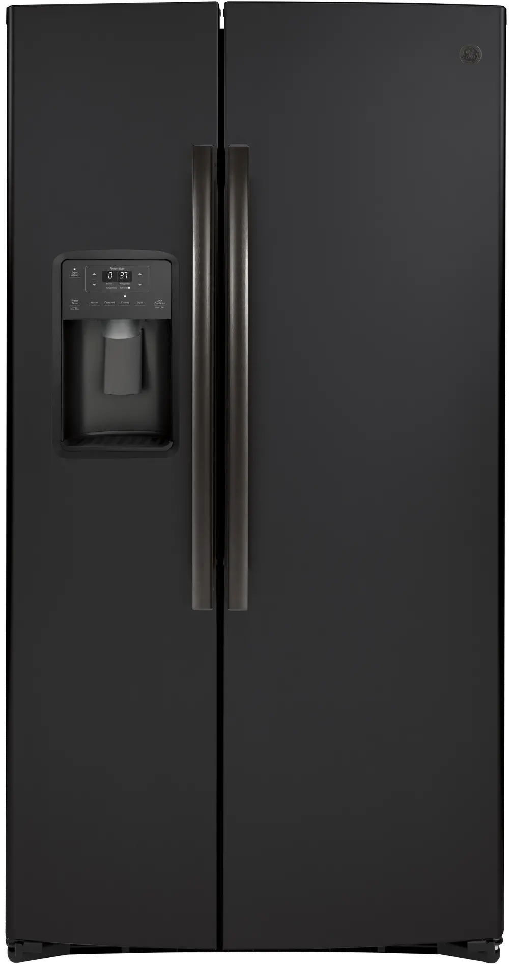 GZS22IENDS GE 21.8 cu ft Side by Side Refrigerator - Counter Depth Black Slate-1