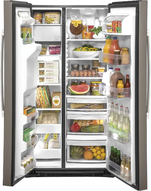 GE 21.8 cu ft Side by Side Refrigerator - Counter Depth Slate
