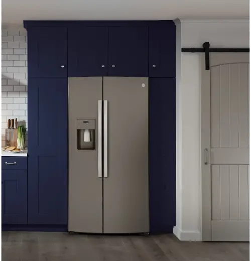 GE 21.8 cu ft Side by Side Refrigerator - Counter Depth Slate