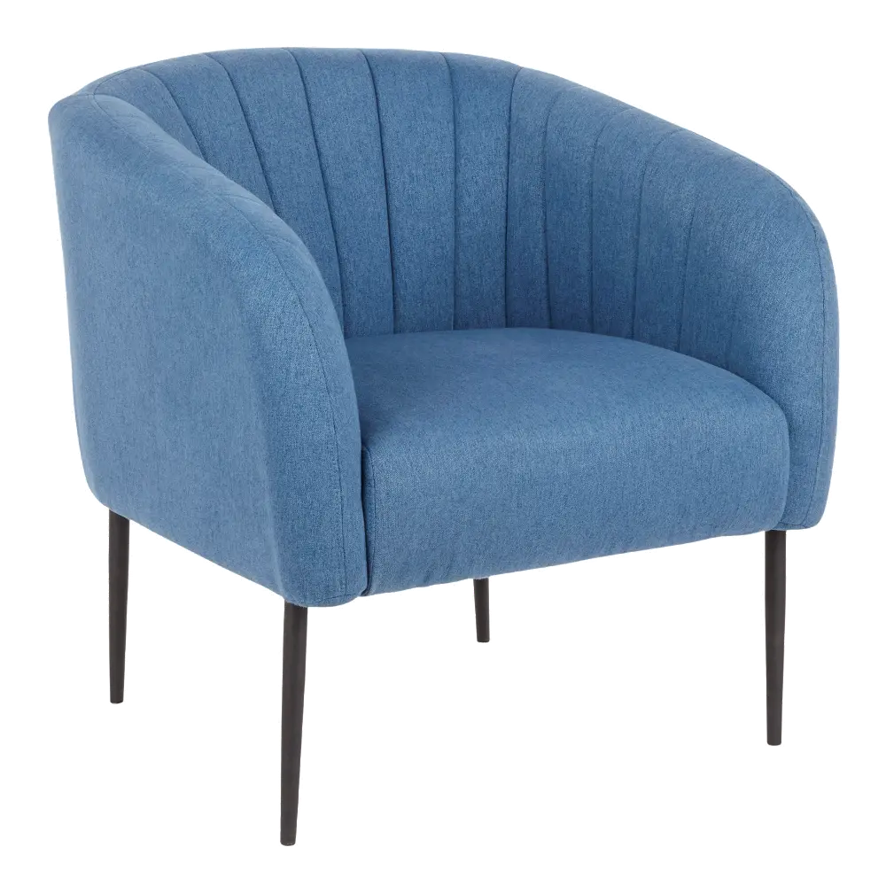 CHR-RENEE-BKBU Blue Fabric Modern Accent Chair - Renee-1