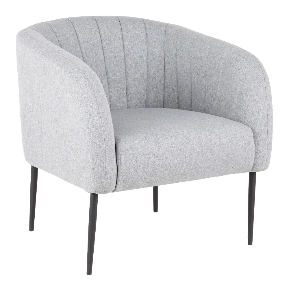 CHR-RENEE-BKGY Gray Fabric Modern Accent Chair - Renee-1