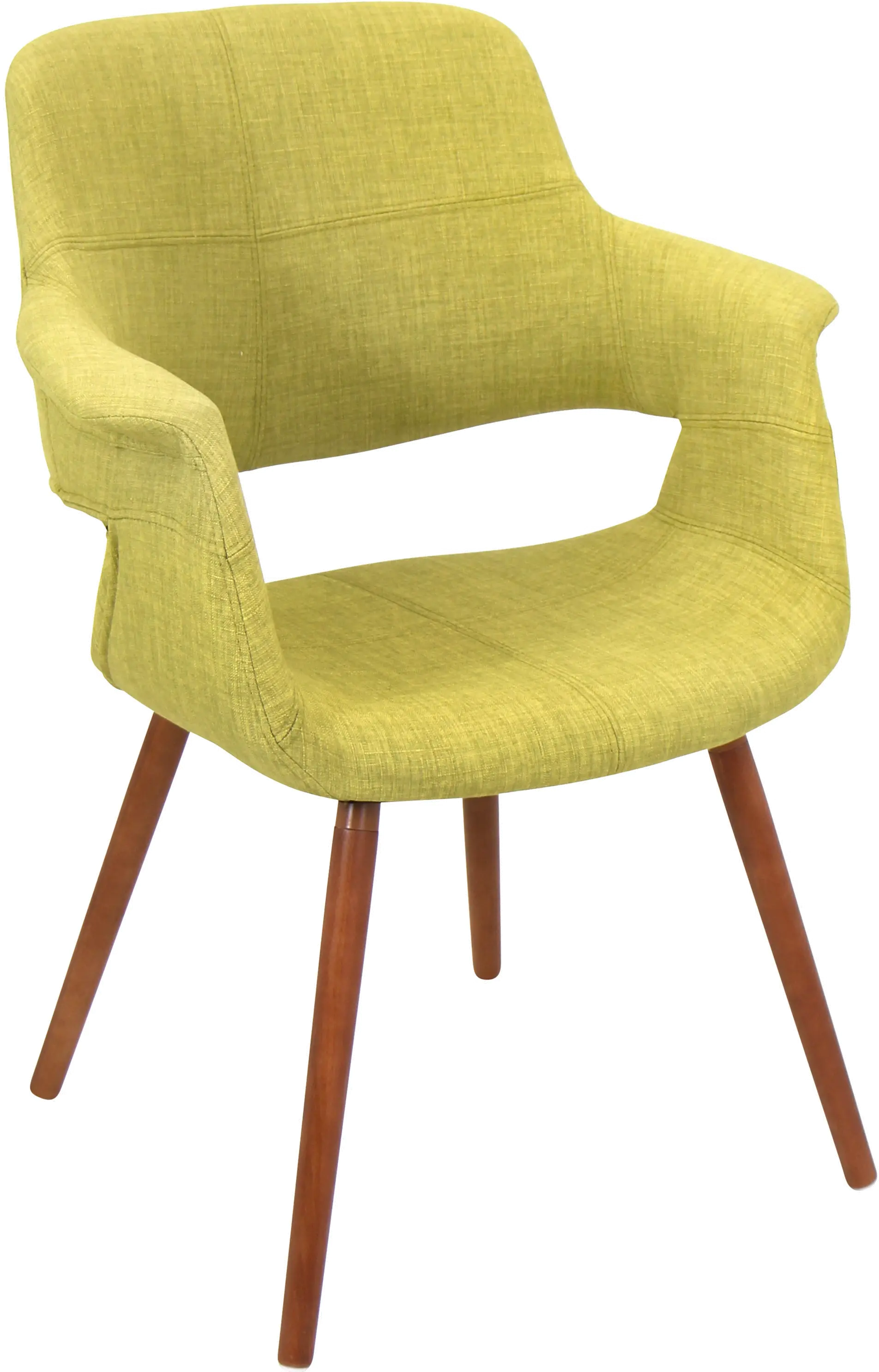 Vintage Flair Mid Century Modern Green Accent Chair