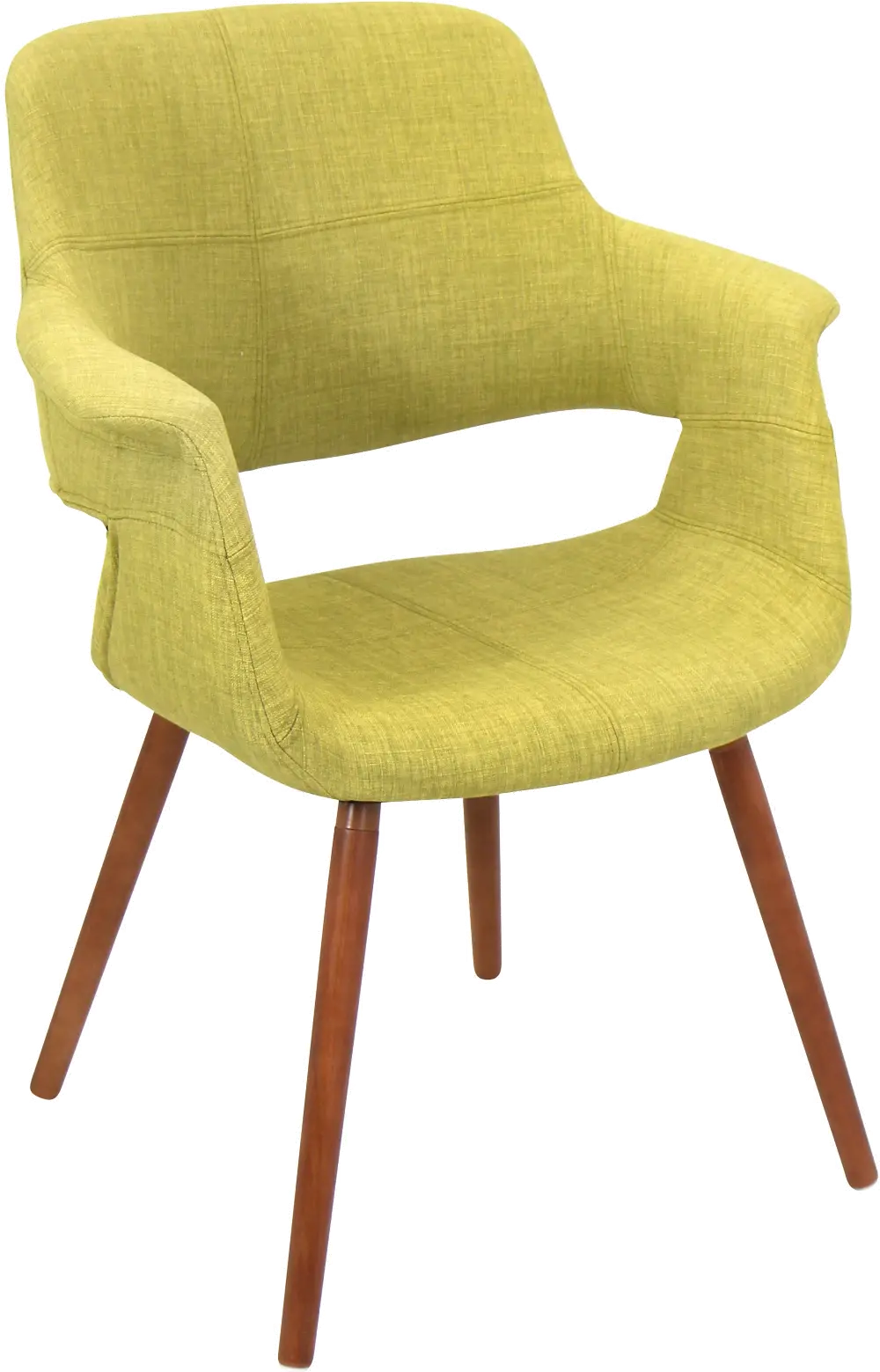 CHR-JY-VFL GN Vintage Flair Mid Century Modern Green Accent Chair-1