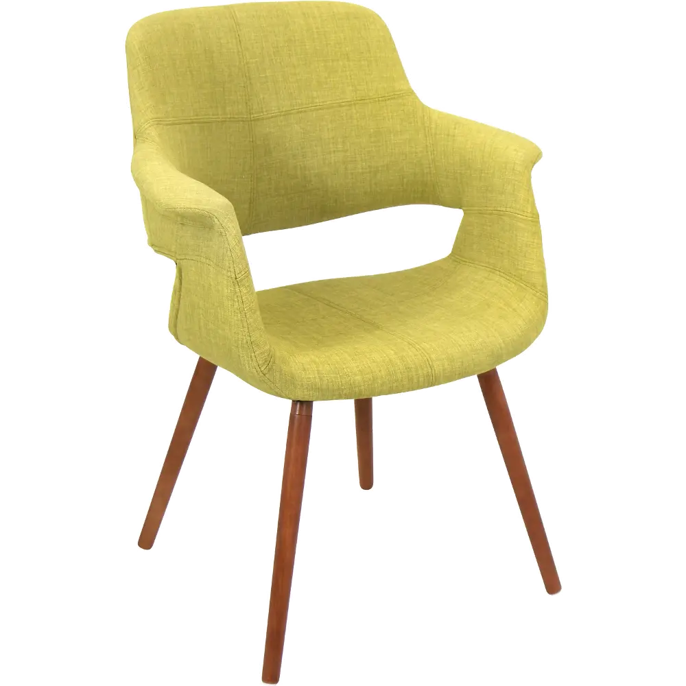 CHR-JY-VFL GN Vintage Flair Mid Century Modern Green Accent Chair-1