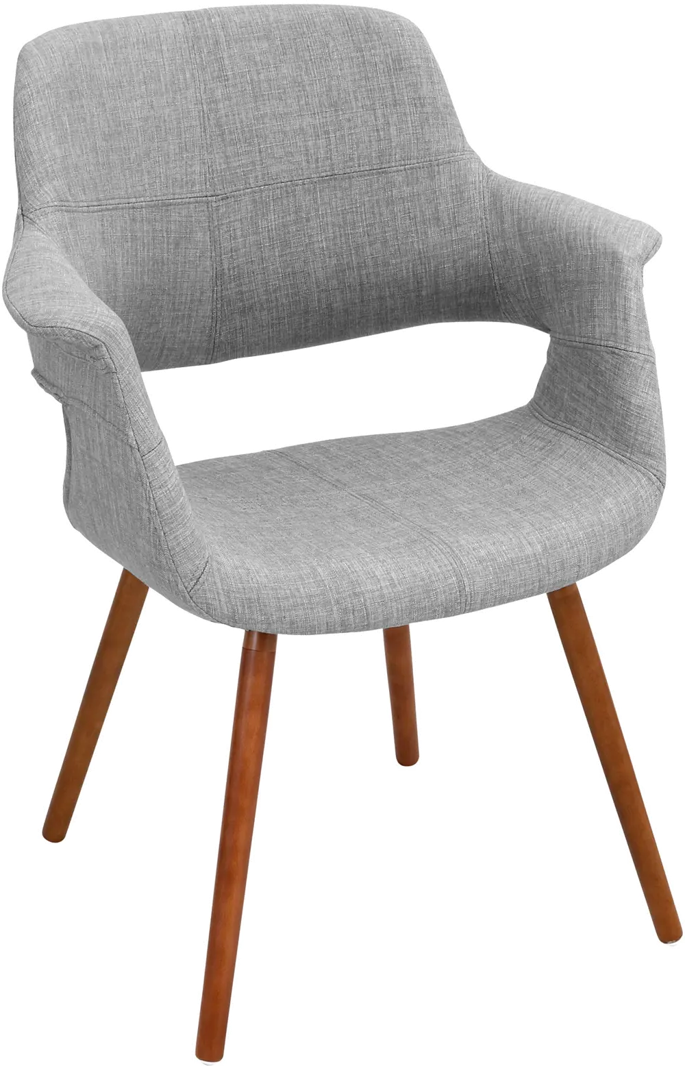 CHR-JY-VFL-LGY Vintage Flair Mid Century Modern Gray Accent Chair-1