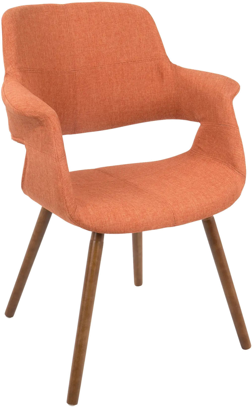 CHR-JY-VFL O Vintage Flair Mid Century Modern Orange Accent Chair-1