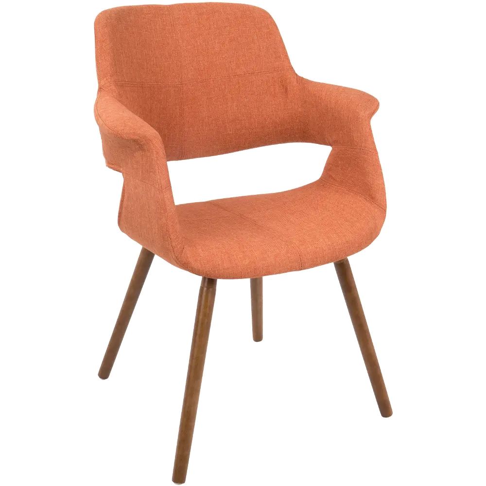 CHR-JY-VFL O Vintage Flair Mid Century Modern Orange Accent Chair-1