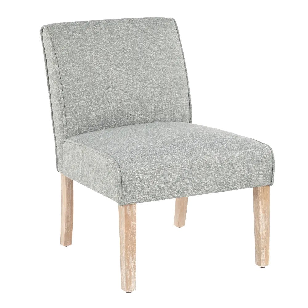 CHR-VNEO-WWGN Contemporary Green-Gray Armless Accent Chair - Vintage Neo-1