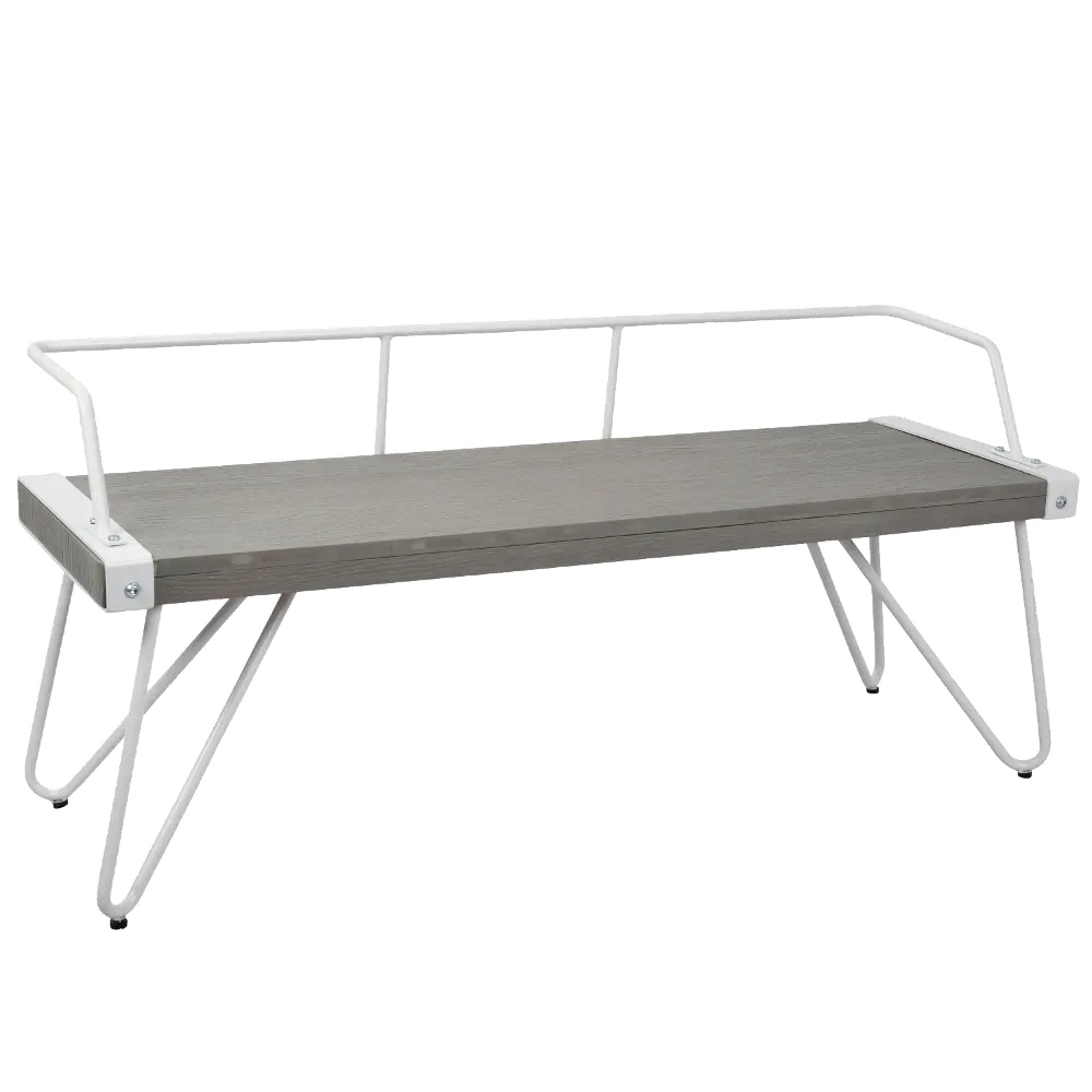 DC-STFBEN-GY+W White and Gray Industrial Bench - Stefani-1