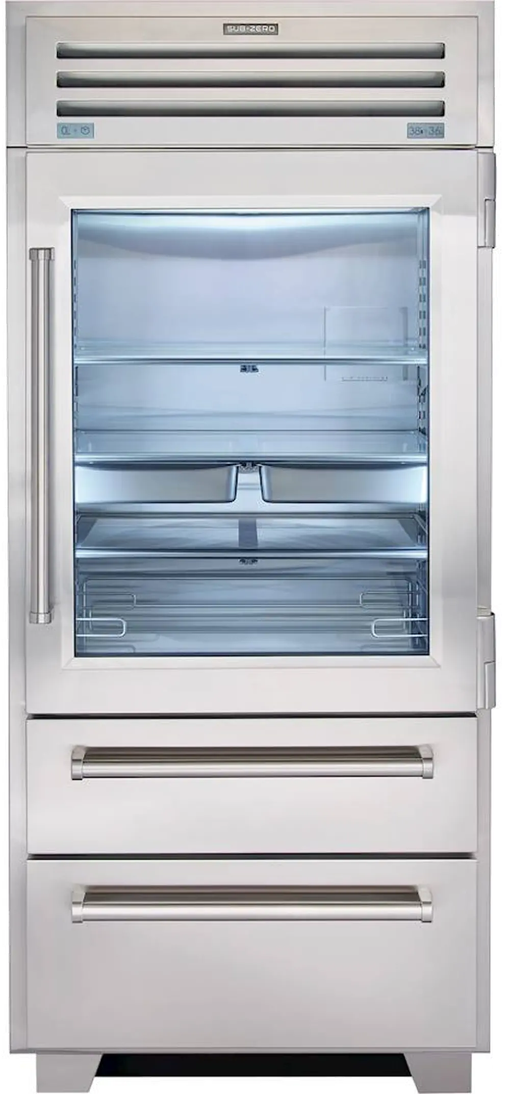 PRO3650G/RH Sub-Zero 36 Inch Pro Refrigerator with Glass Door-1