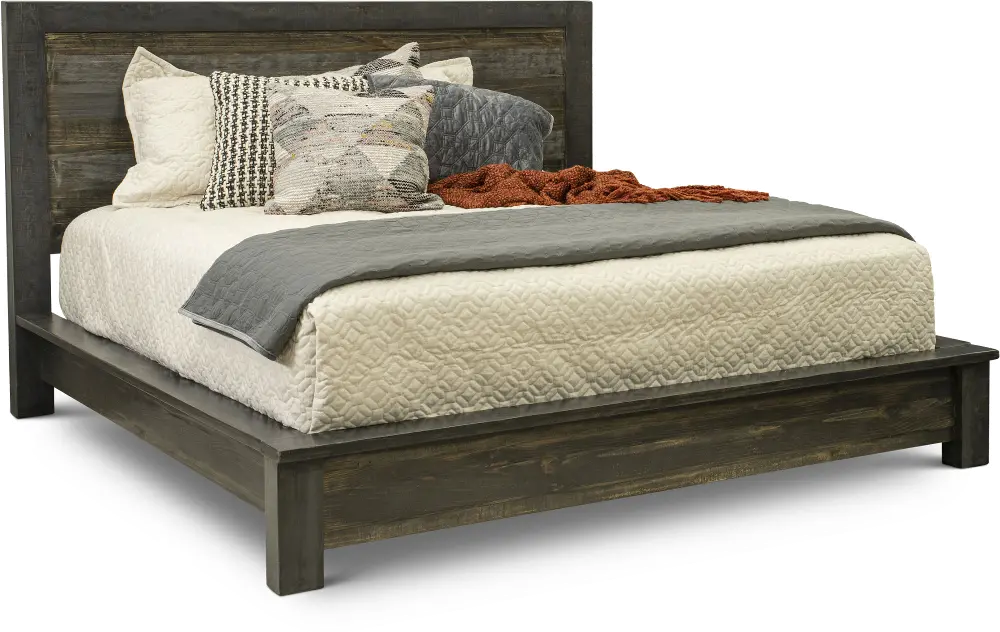 Loft Rustic Gray Queen Bed-1