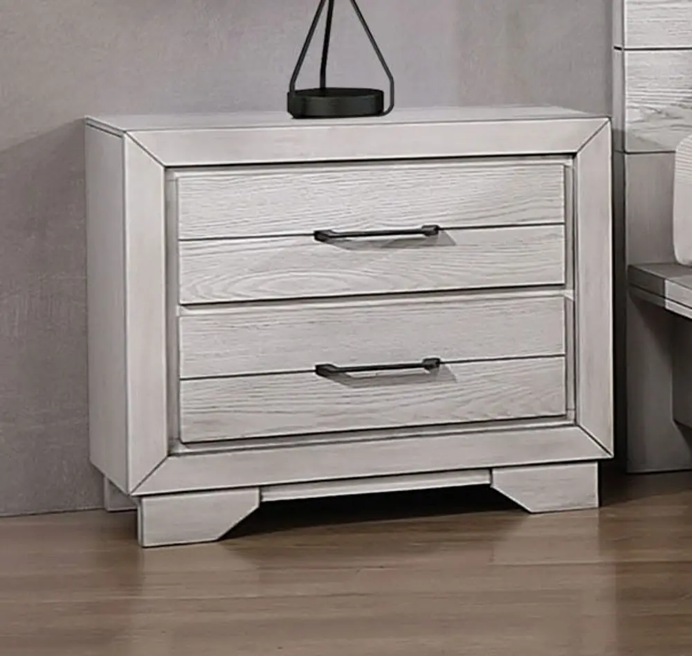 White Sands Chalk White Nightstand-1