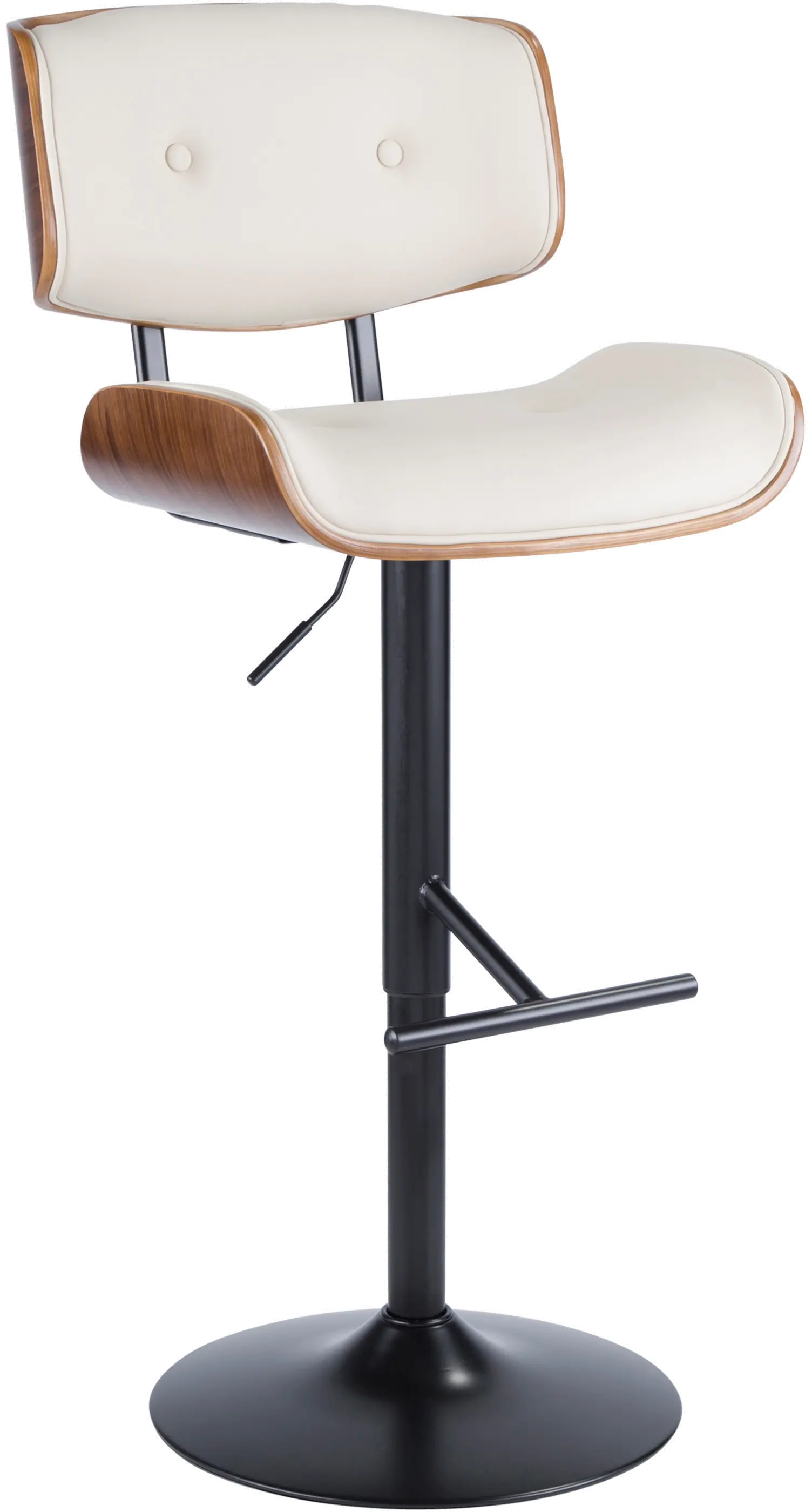 Photos - Chair Lumisource Lombardi Mid Century Modern Adjustable Bar Stool BS-JY-LMB WL+C