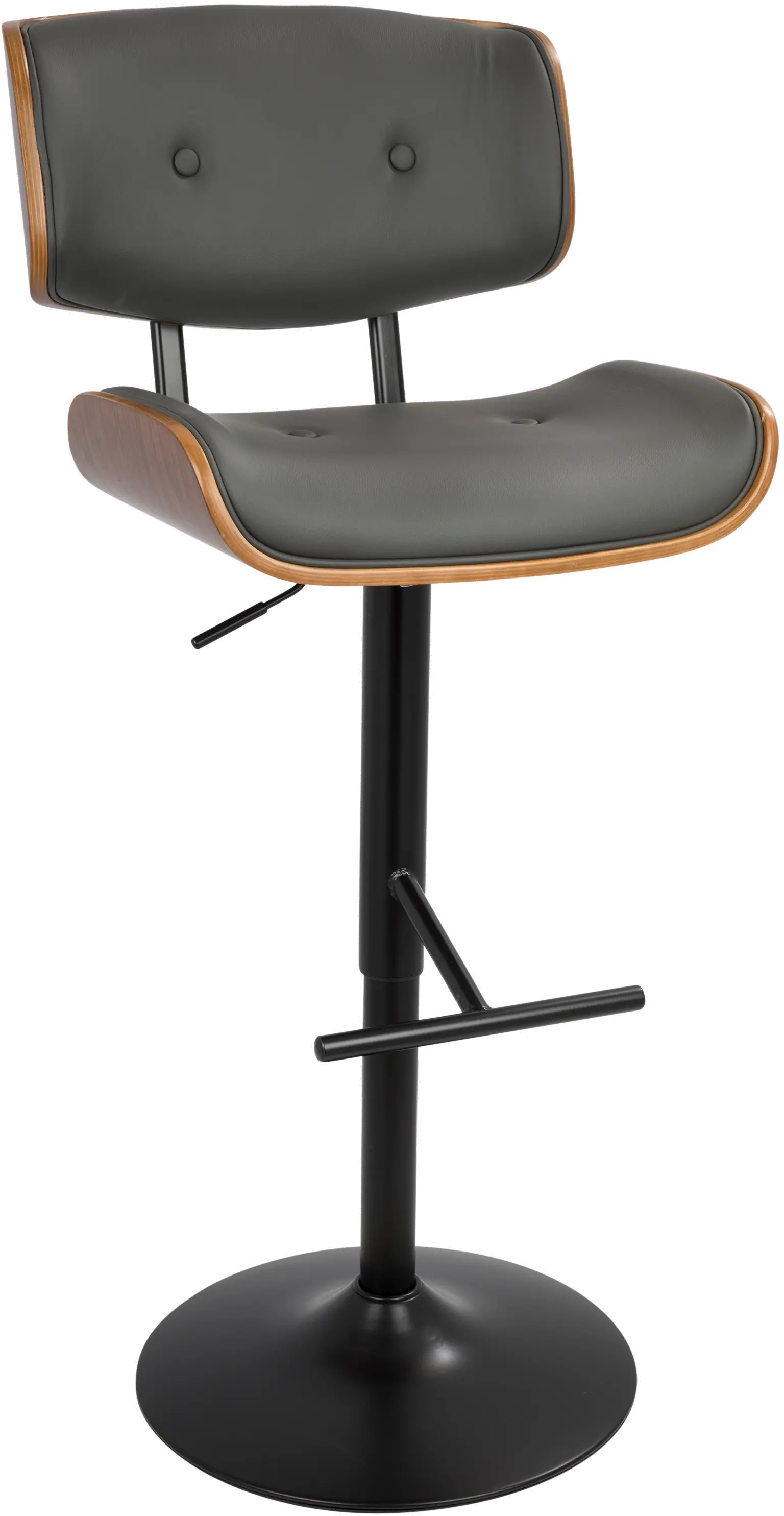 Lombardi Mid Century Modern Adjustable Bar Stool