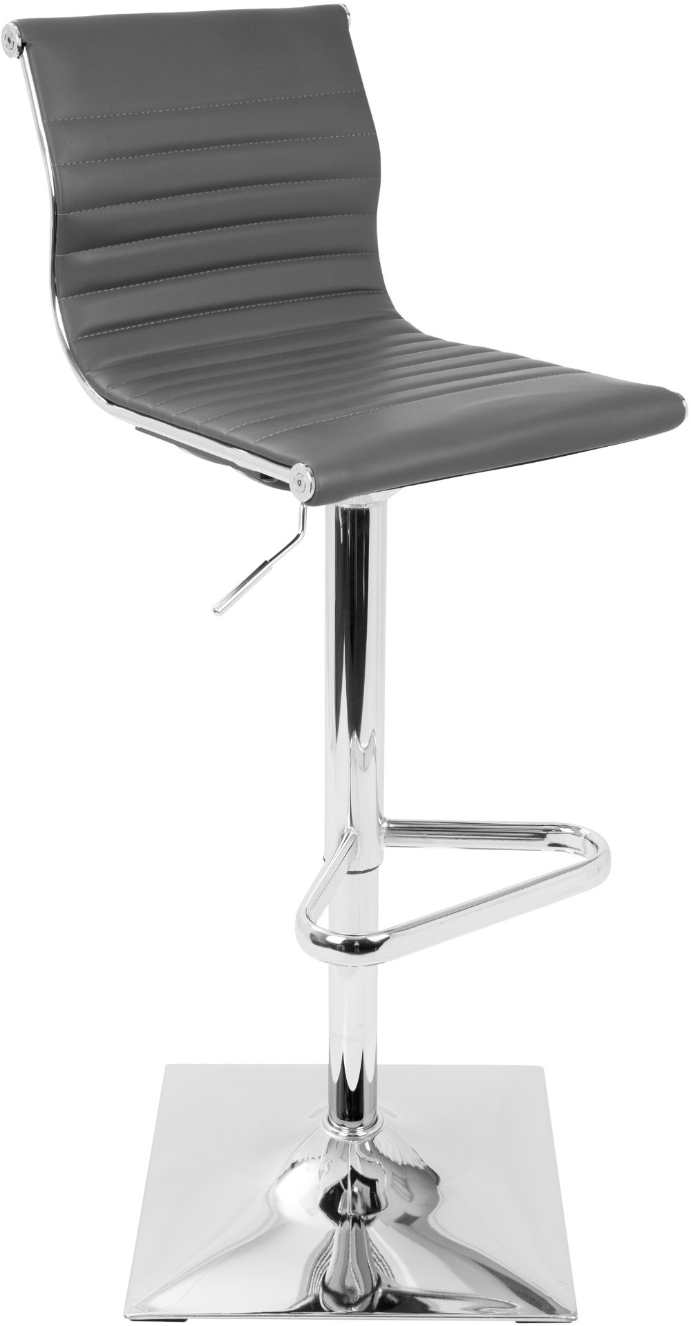 Master Contemporary Gray & Chrome Adjustable Bar Stool