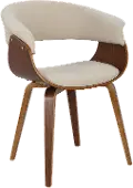 CH-VMONL-WL+CR Vintage Mod Cream Dining Room Chair