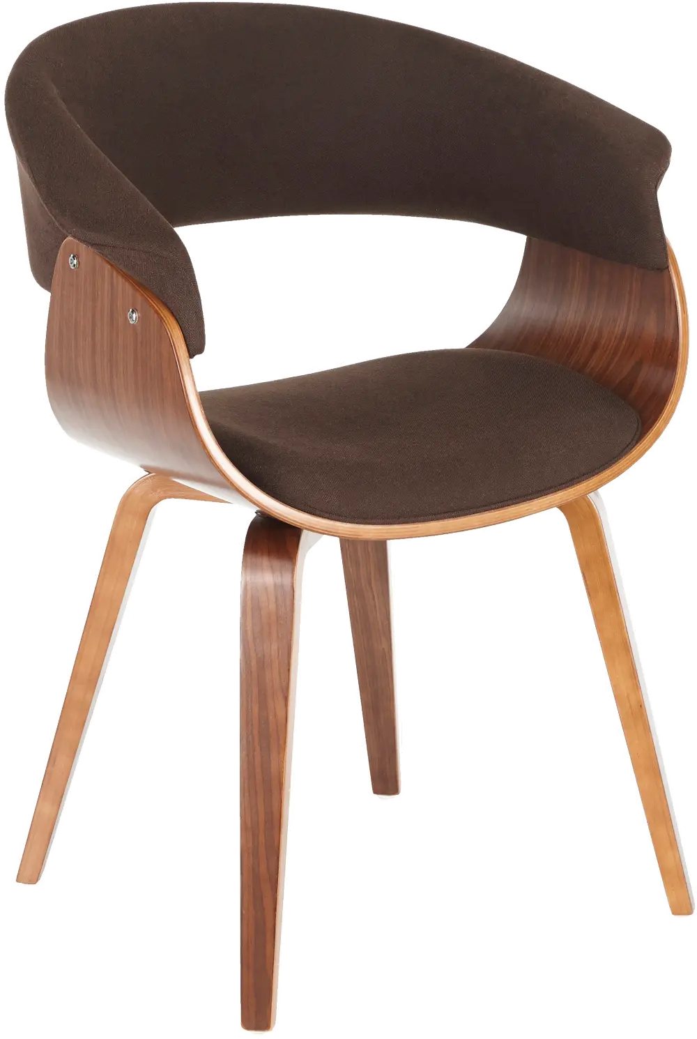 CH-VMONL-WL+E Modern Mid Century Brown Dining Room Chair - Vintage Mod-1