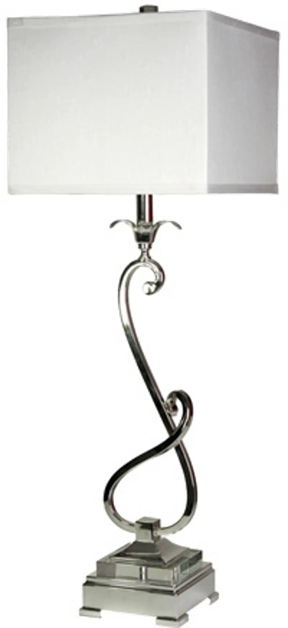 Elegant Chrome Metal Table Lamp - Jane Seymour-1