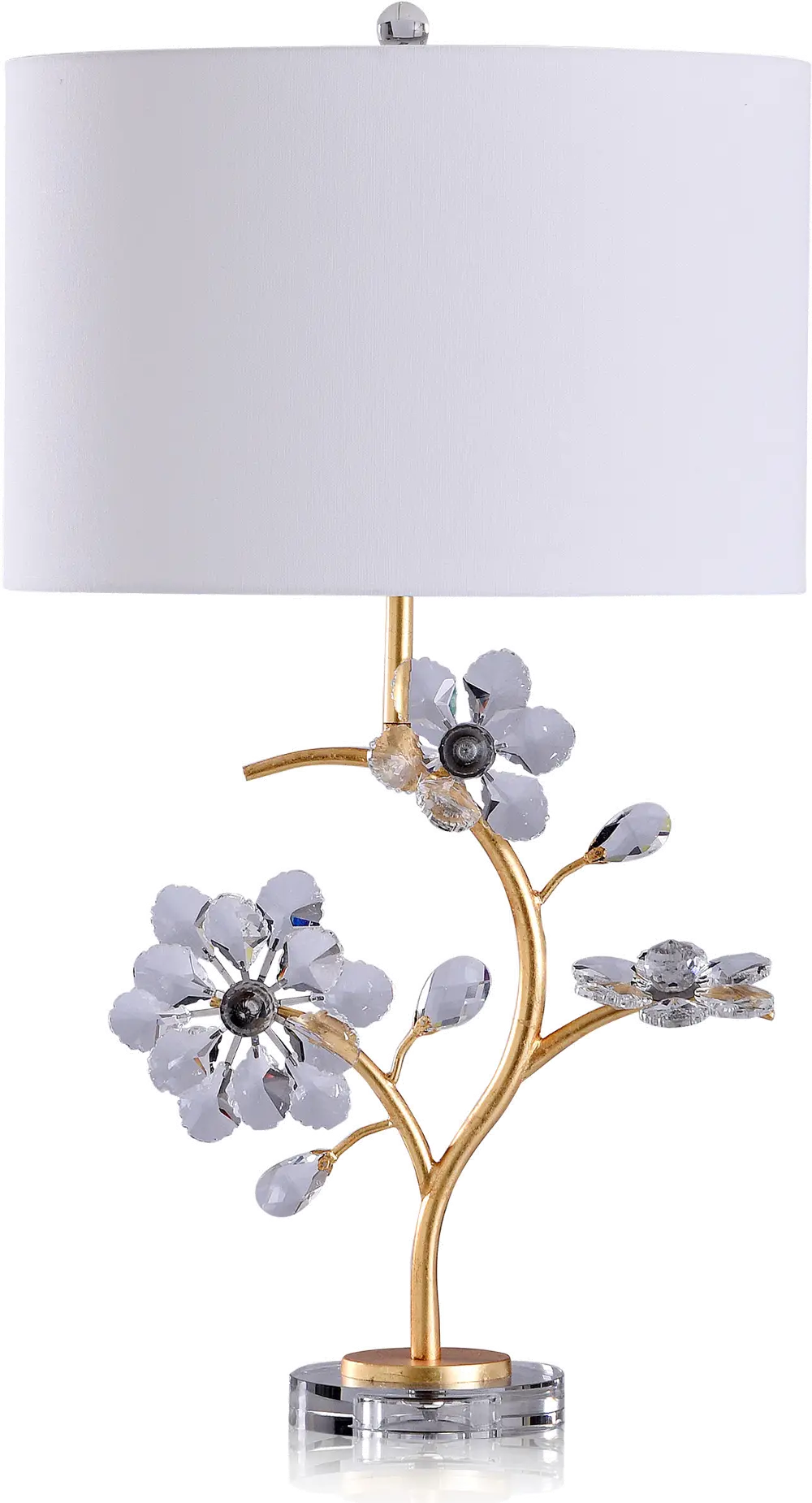 Gold Branch with Crystal Glass Leaflets Table Lamp - Ulster-1