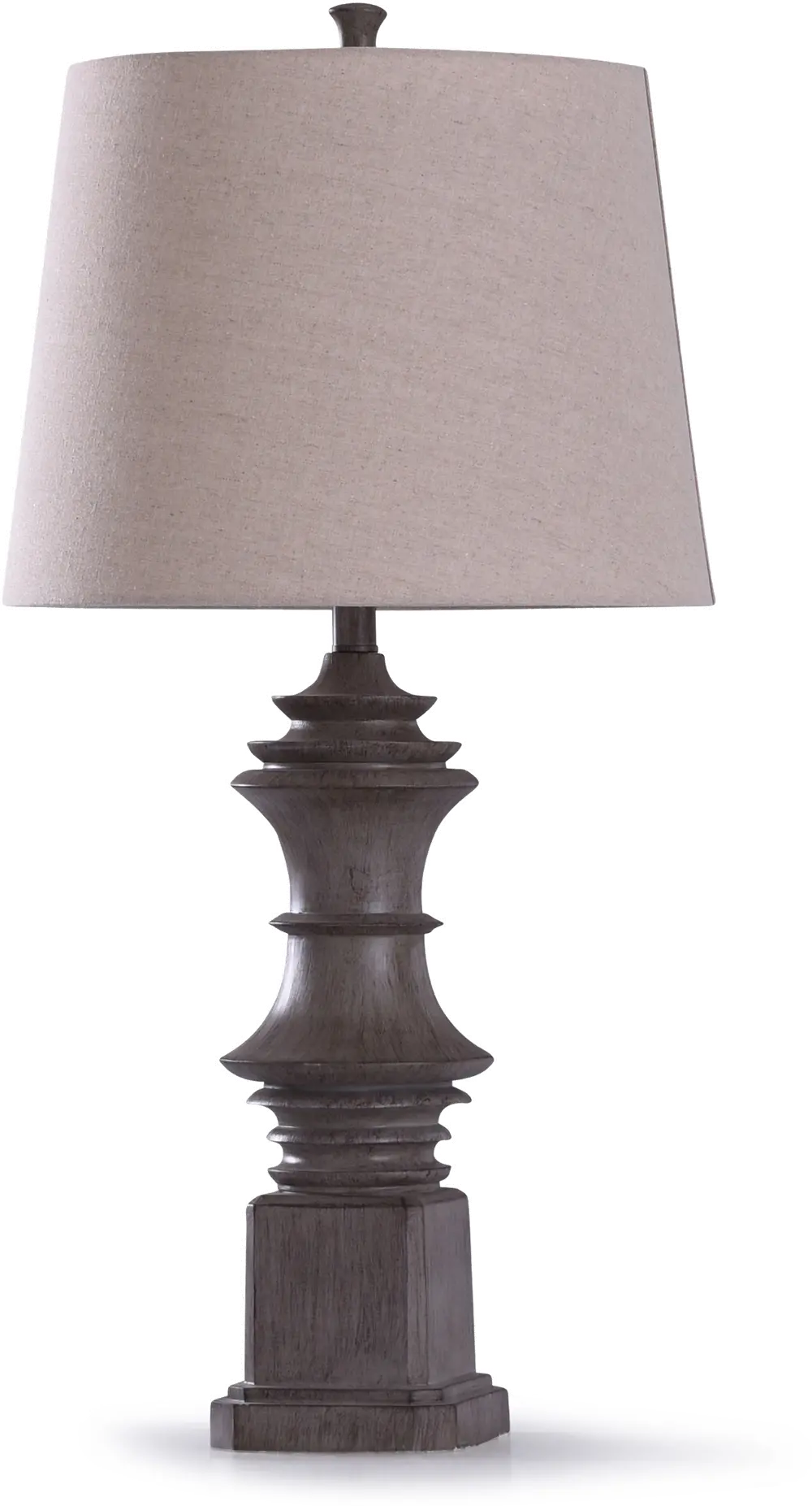 33 Inch Gray-Brown Baluster Table Lamp - Finn Cafe-1