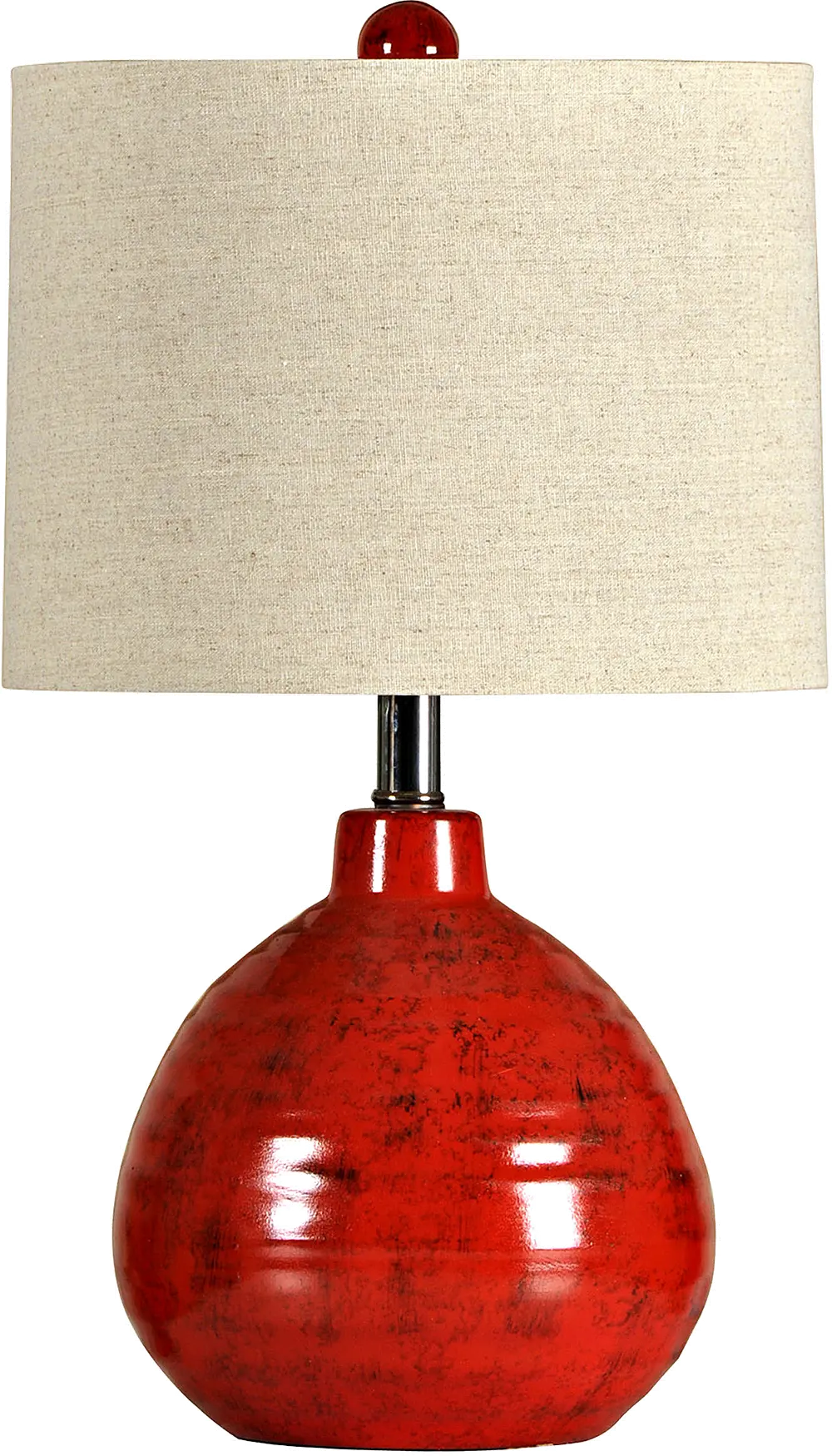 Apple Red Ceramic Table Lamp-1