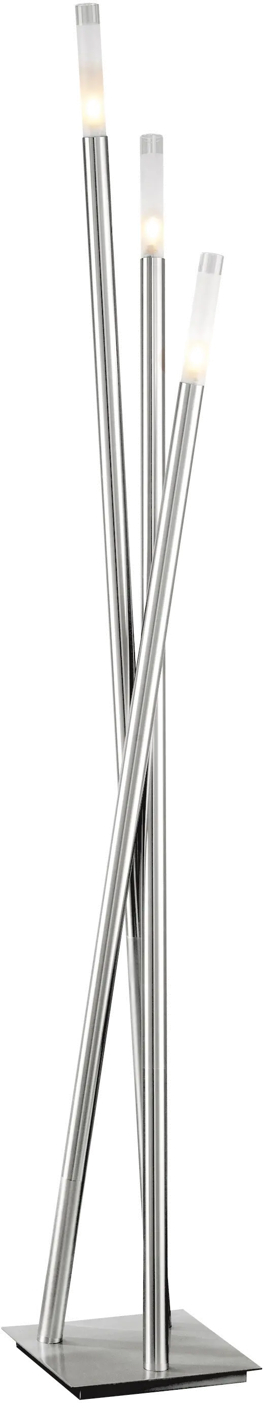 Contemporary Brushed Nickel Floor Lamp - Icicle