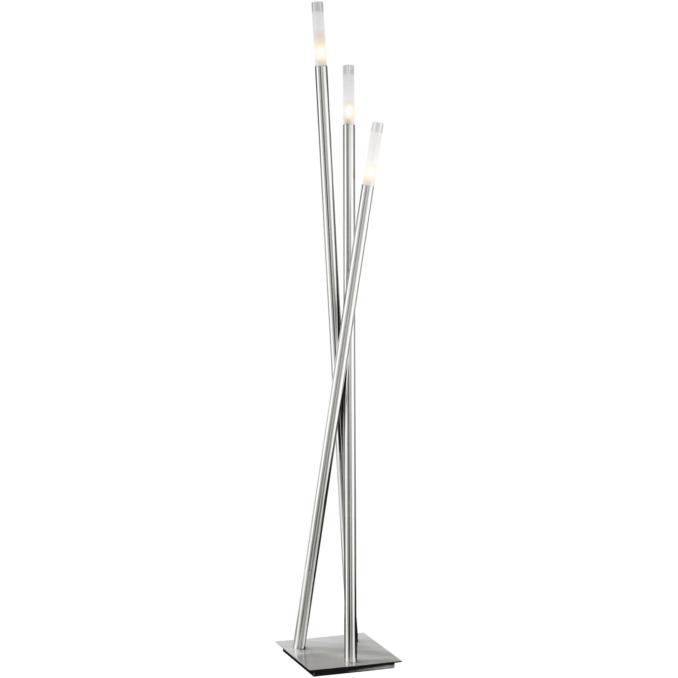LSH-ICICLE-FLR Contemporary Brushed Nickel Floor Lamp - Icicle-1