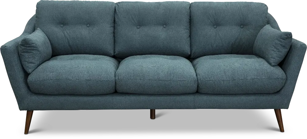 Mid Century Modern Jade Blue Sofa - Ethan-1