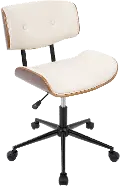 OC-JY-LMB WL+CR Lombardi Mid Century Modern Office Chair
