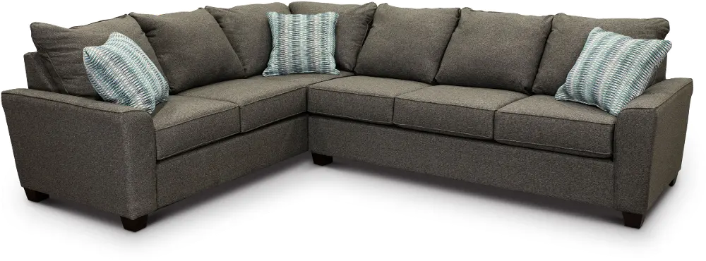 Charcoal Gray 2 Piece Sectional Sofa with RAF Sofa - Paxton-1