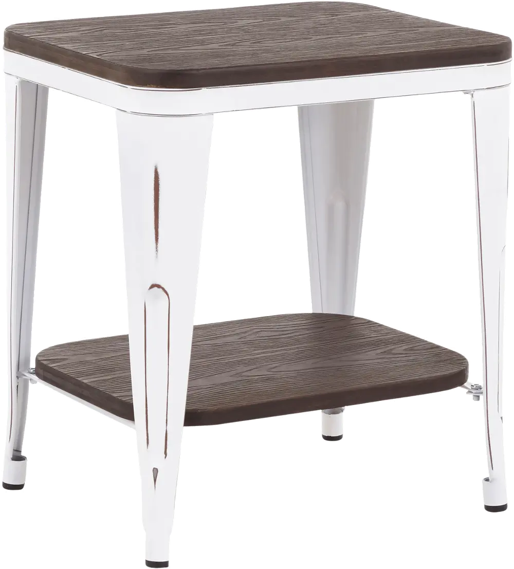 TE-OR VWE Oregon White Metal and Espresso End Table-1