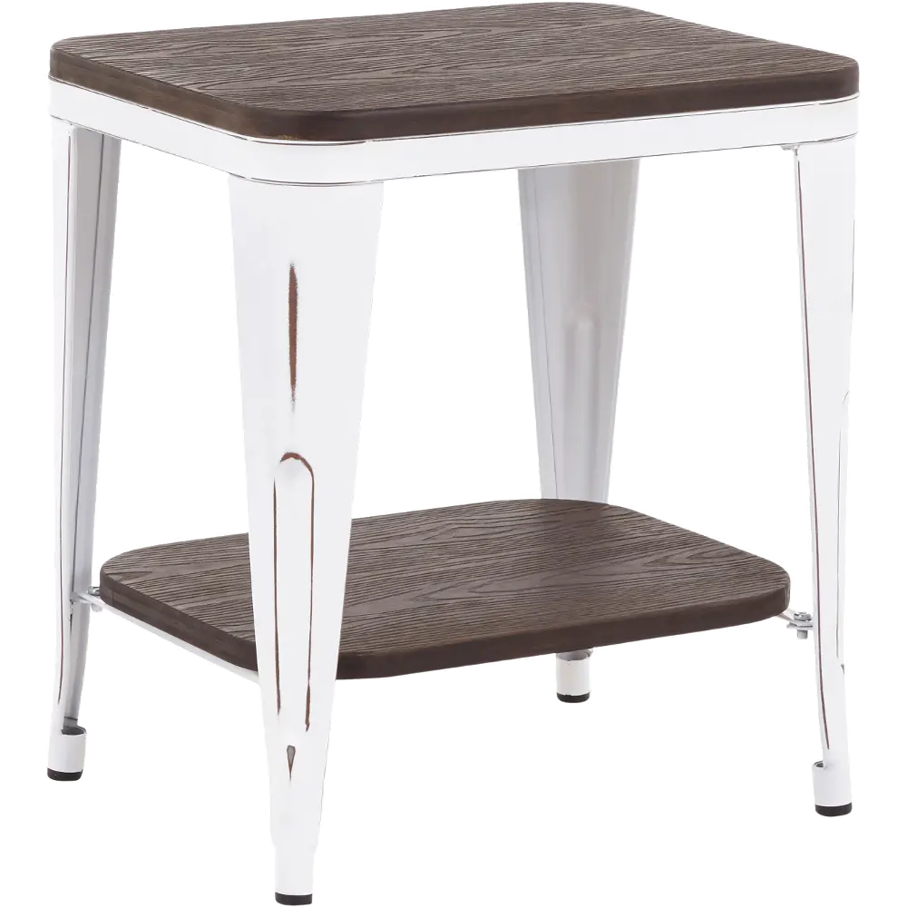 TE-OR VWE Oregon White Metal and Espresso End Table-1