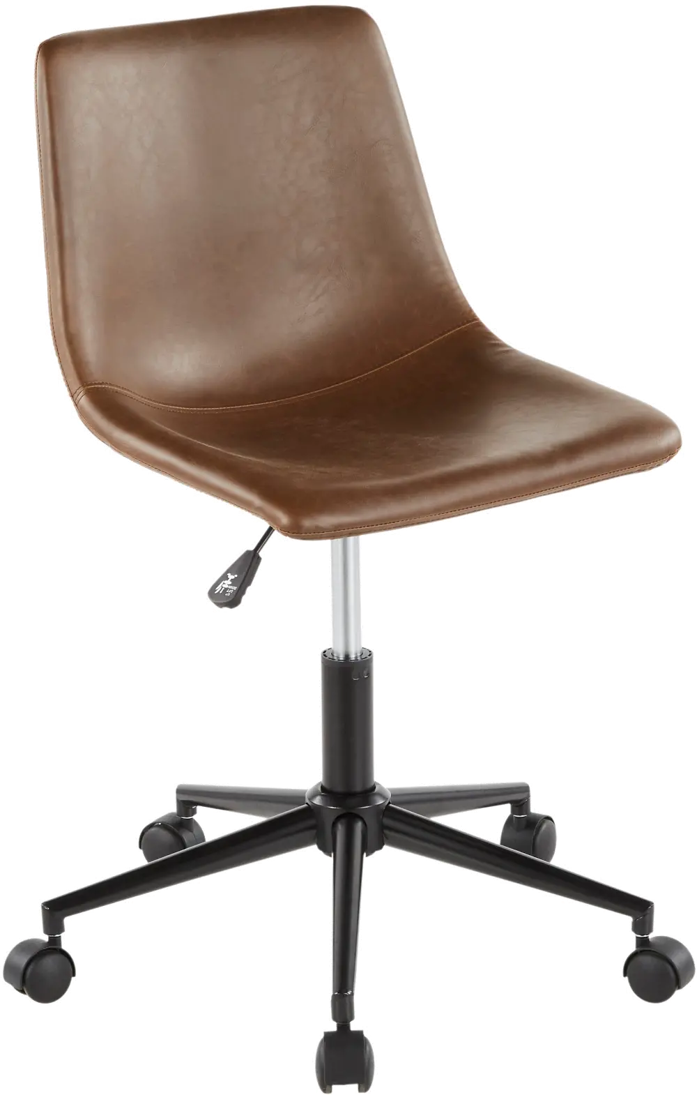 OC-DUKZ-BK+E Espresso Faux Leather Task Chair - Duke-1