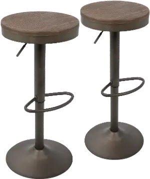 Fuji Black and Beige Counter Height Stool, Set of 2 | RC Willey