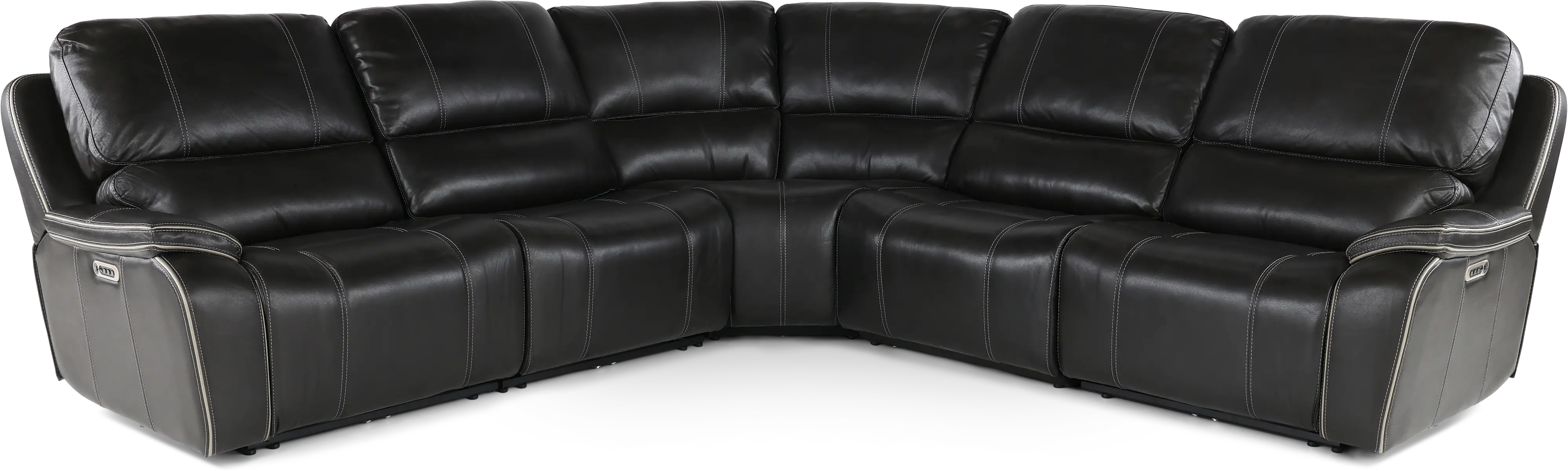 Harry Cyclone Dark Gray 5 Piece Power Reclining Sectional Sofa