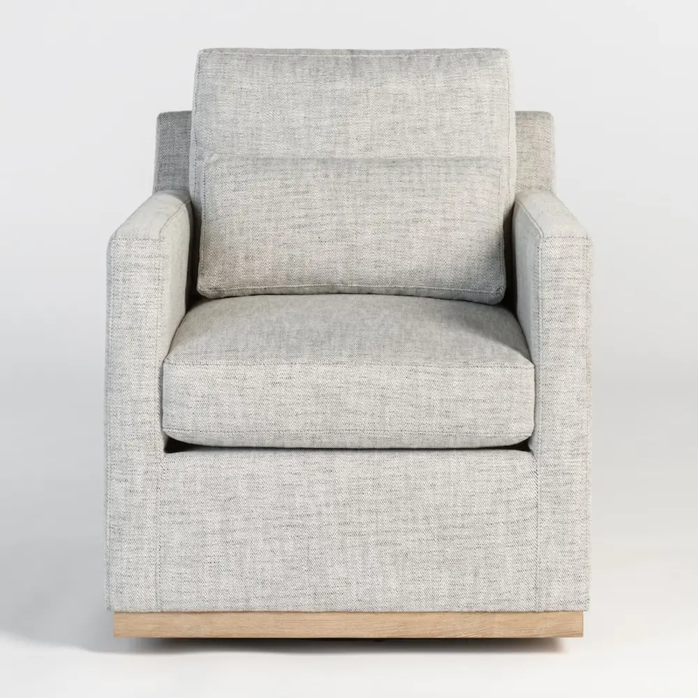 Peppered Gray Slate Swivel Occasional Chair - Denton-1