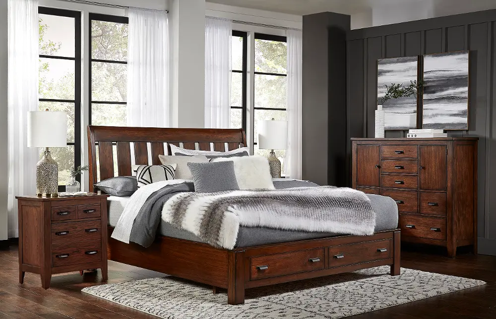 Country Roads Brown 3 Piece King Bedroom Set-1