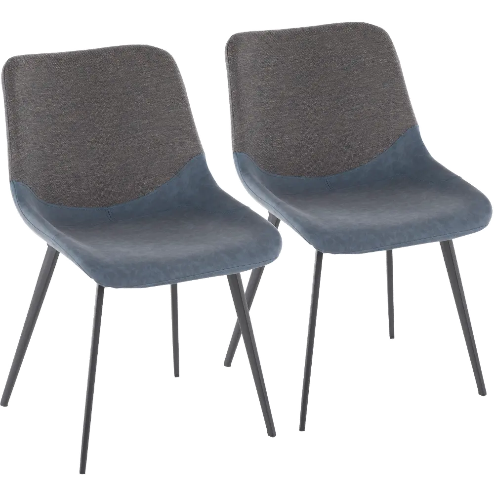 DC-OTLW-BKBUGY2 Industrial Gray and Blue Dining Room Chair (Set of 2) - Outlaw-1