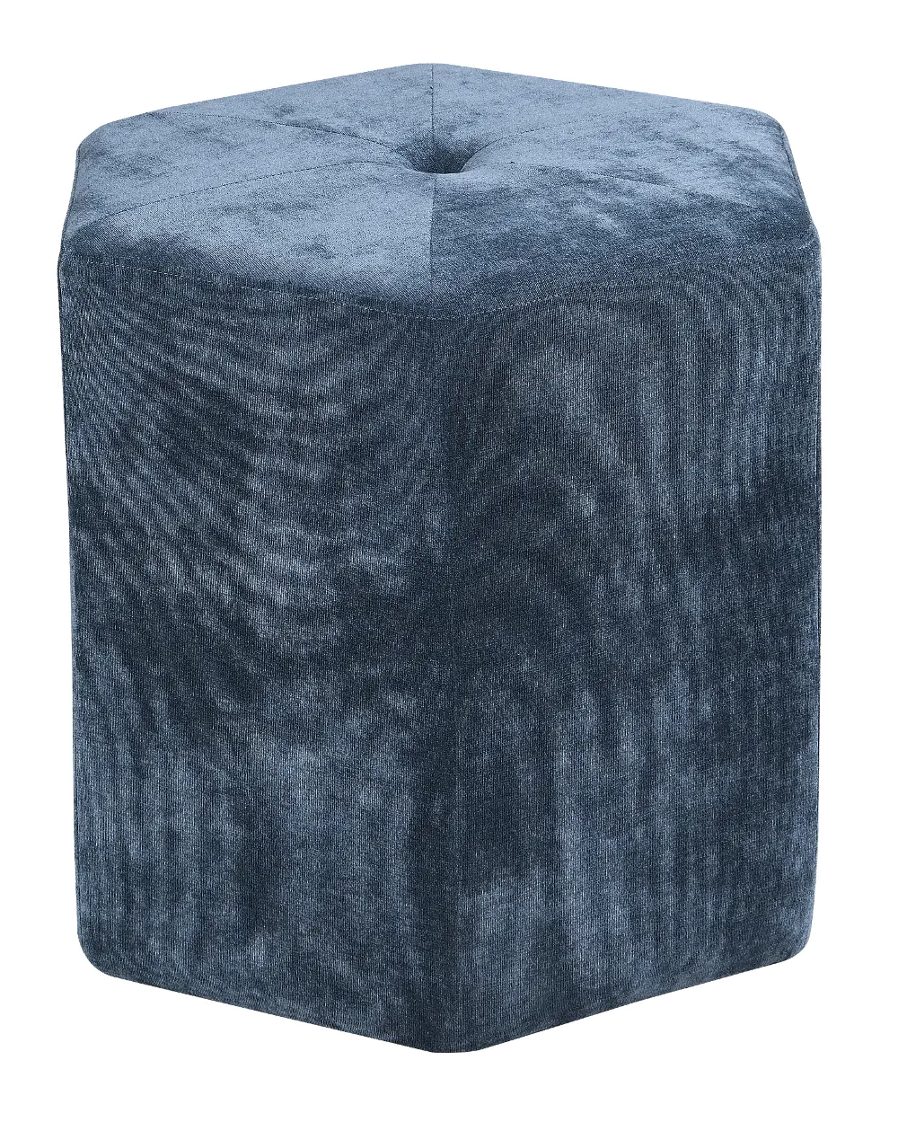 Slate Blue Contemporary Cube Ottoman-1