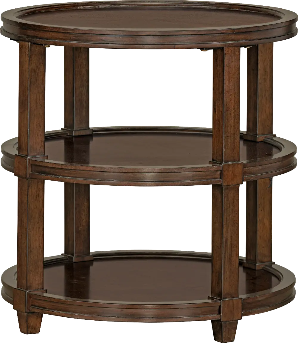 Honey Brown Round End Table - Bryant-1