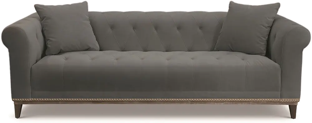 Traditional Slate Gray Sofa - Marcella-1