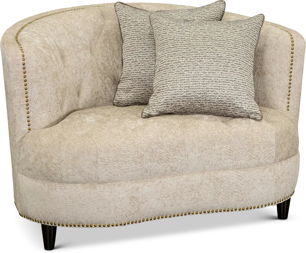 Traditional Cream Curved Chair - Vera-1
