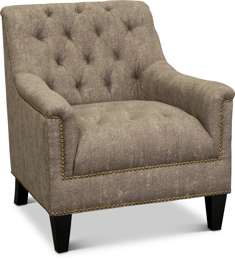 Traditional Patina Brown Accent Chair - Vera-1